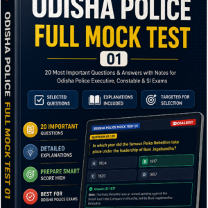 Odisha Police Constable GK MCQ Pdf